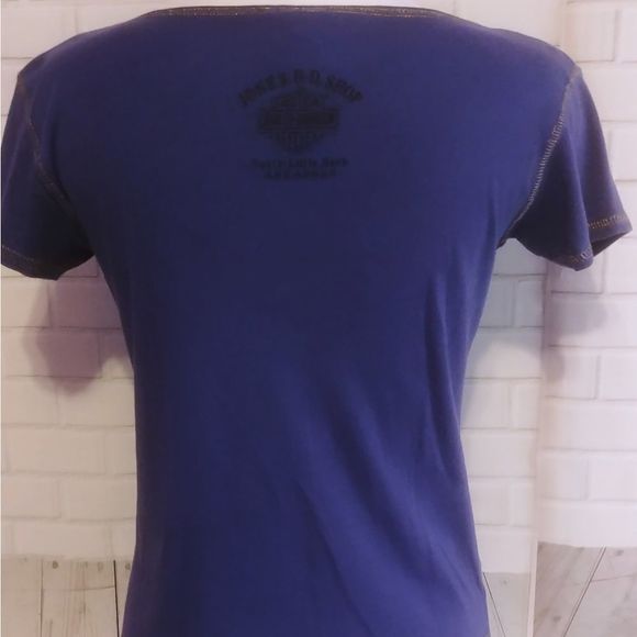 Harley-Davidson Motor Cycles T-Shirt Blue Juniors - Picture 2 of 7